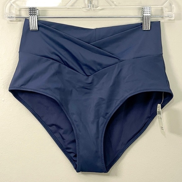 aerie Other - Aerie High Waisted Bikini Bottoms – Navy Blue (Size Small, NWT)